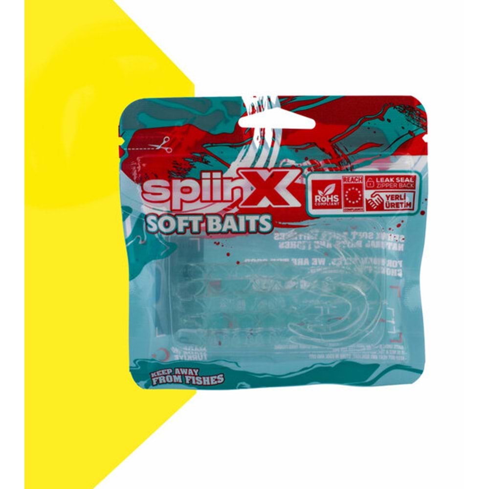 Spiinx Bendura 9,5CM 5P Silikon Yem - DILUTED BLUE GLOW