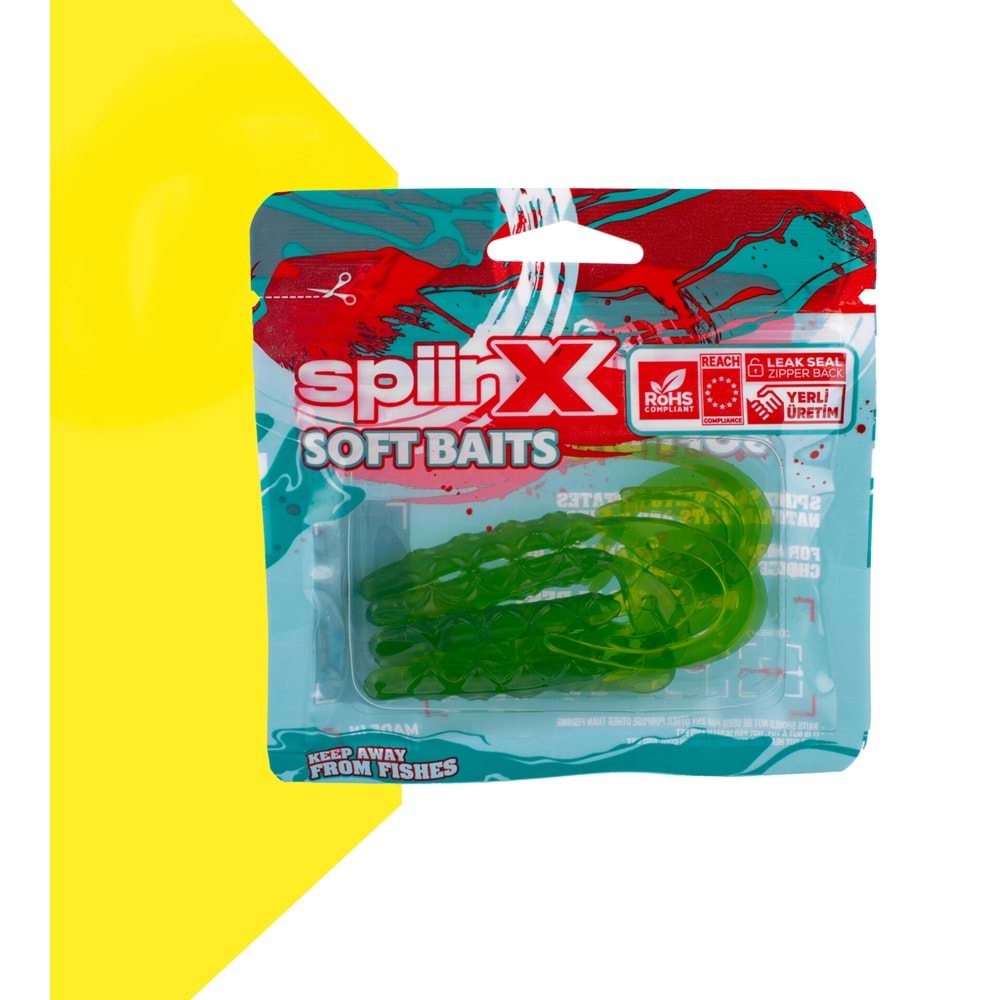 Spiinx Bendura 9,5CM 5P Silikon Yem - GREEN BEAN