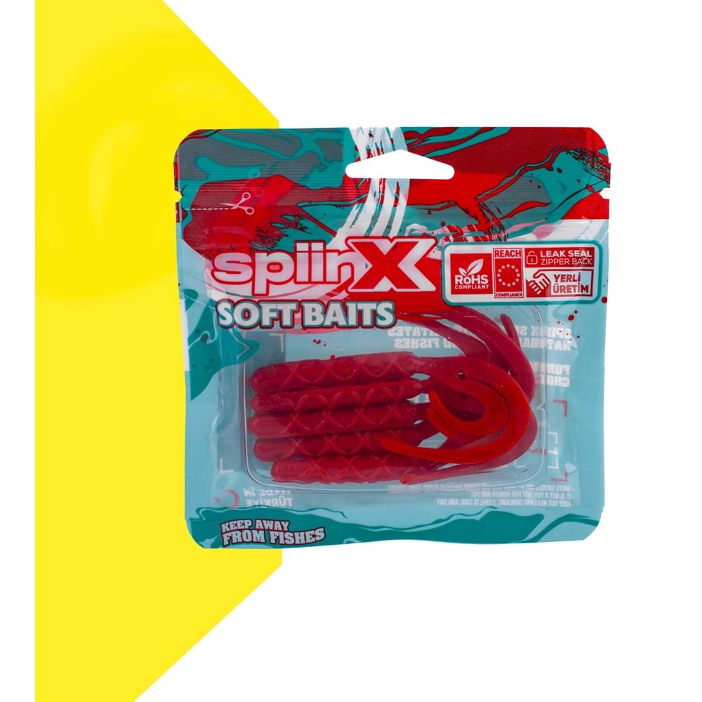 Spiinx Bendura 9,5CM 5P Silikon Yem - HOT RED