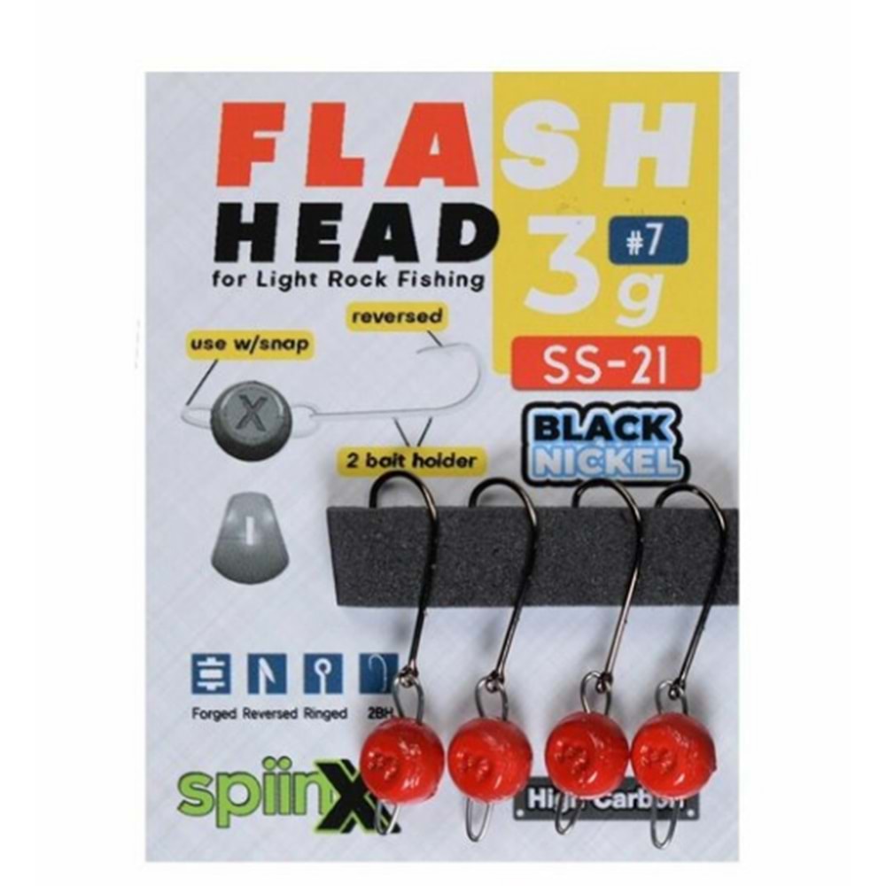 Spiinx Flash Head Kırmızı Jig Head 4P