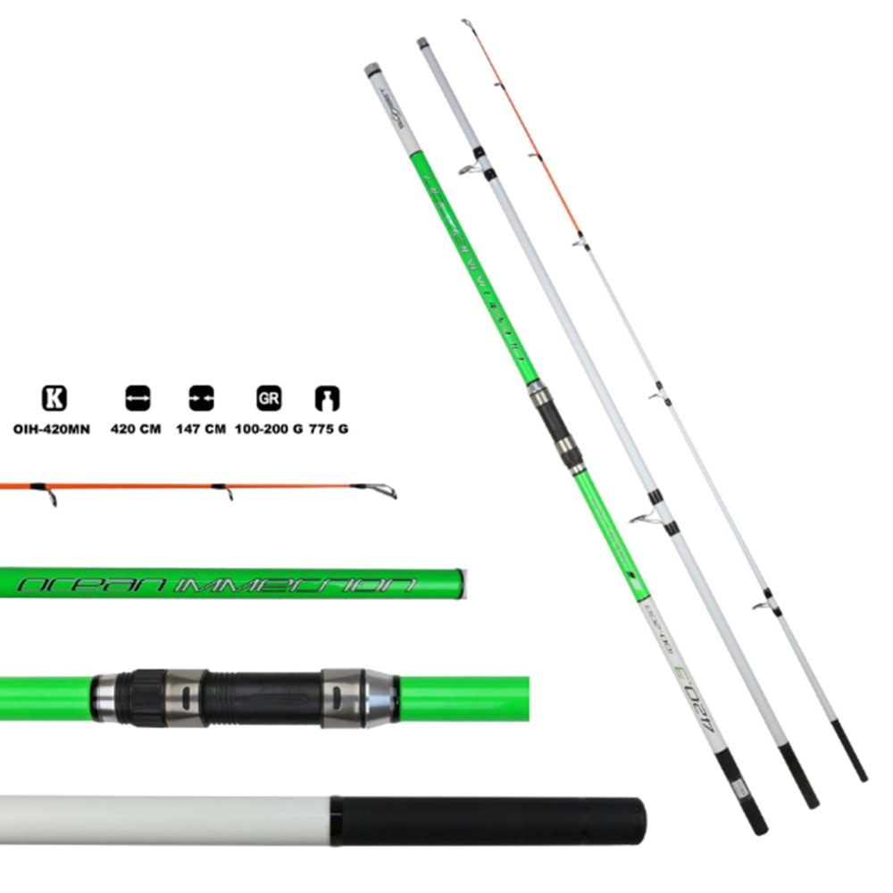 Sunset Ocean Immersion Hybrid 420 MN Surf Kamışı 100-200 g