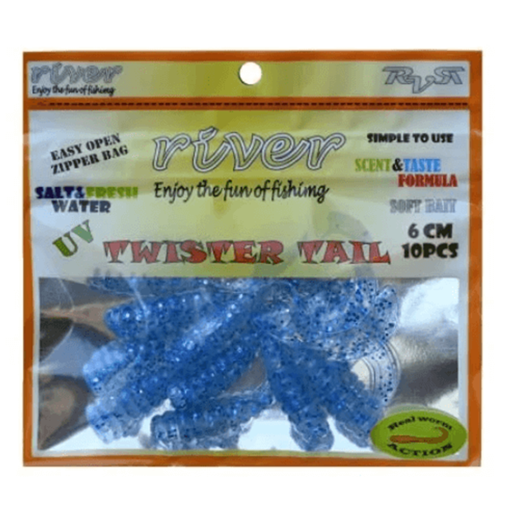 River Twister Tail 6 cm 10pcs Silikon Yem - 9
