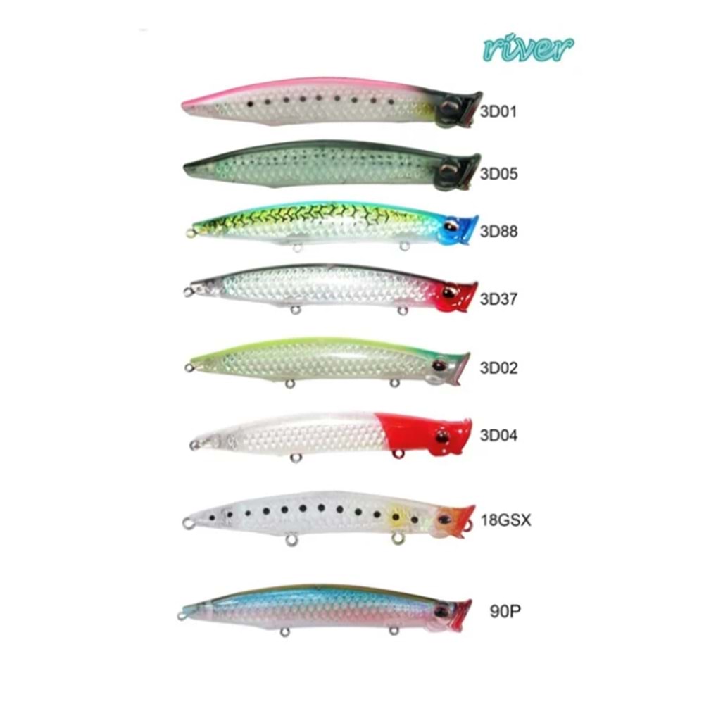 River Pop'n Catch 3D 125 12.5cm 19Gr Popper