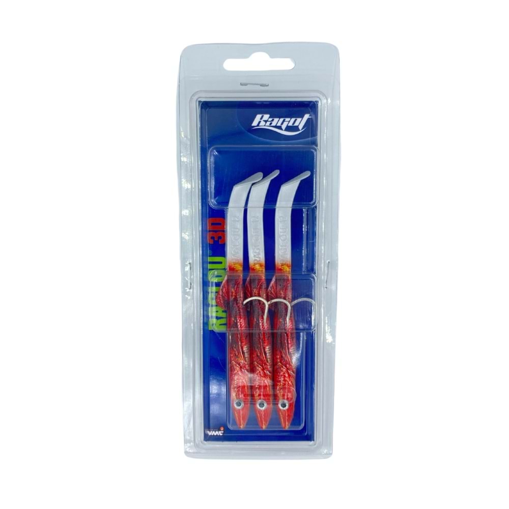 Ragot Raglou 3D 105MM 3lü Silikon Balık