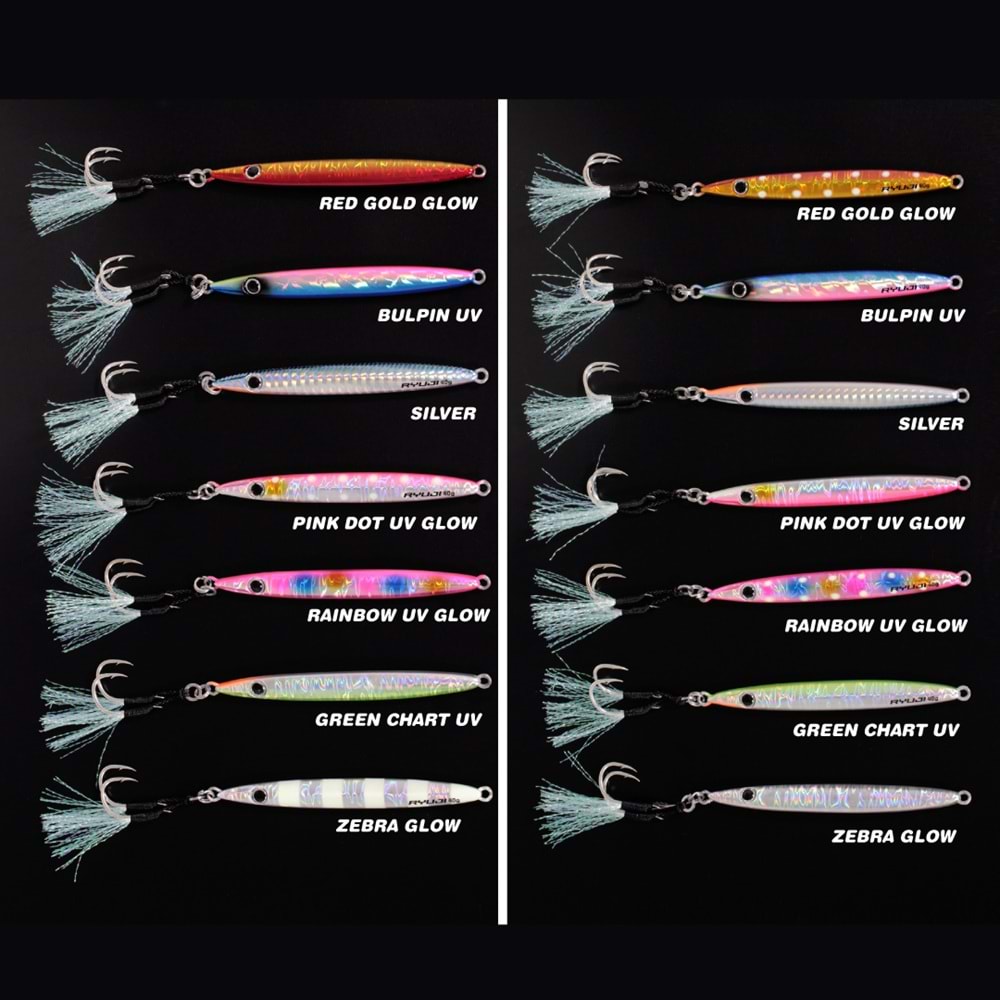 Ryuji Slim Jet 8cm 20 gr Jig Yem - GREEN CHART UV