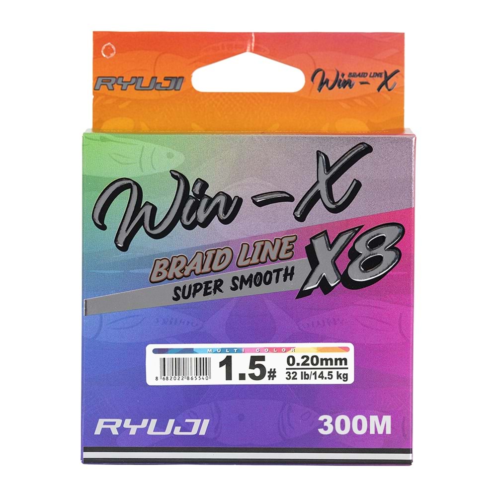 Ryuji Winx X8 300M Multi Color İp Misina - 0.18MM
