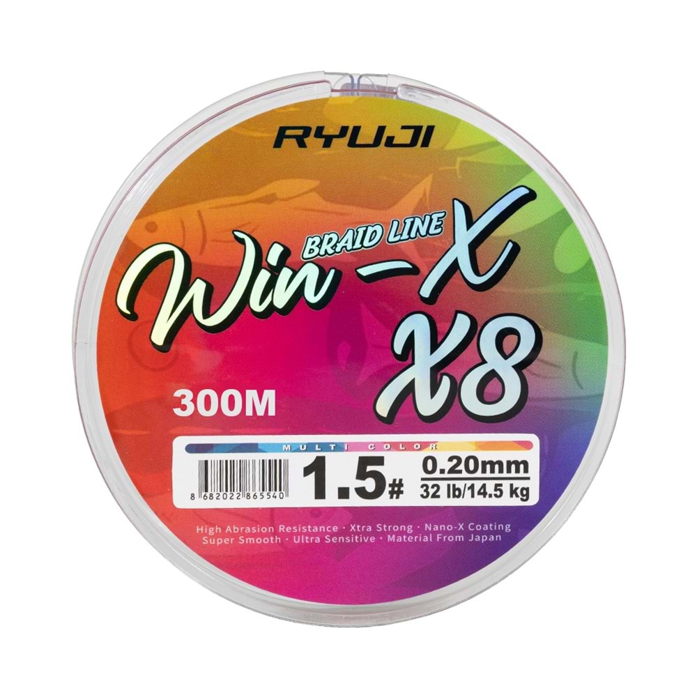 Ryuji Winx X8 300M Multi Color İp Misina - 0.20MM