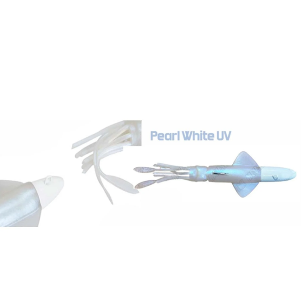 Ryuji Calamari 20 Cm 200 Gr Silikon Yem - PEARL WHITE UV