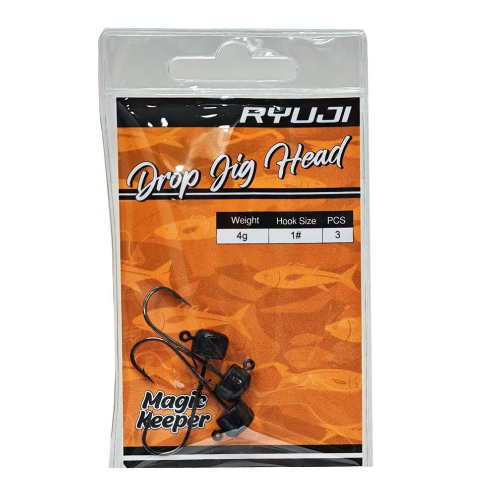 Ryuji Drop Jig Head Black - 1.5GR NO:4