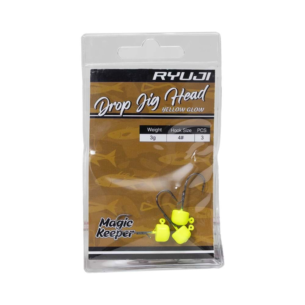 Ryuji Drop Jighead Yellow Glow (3 Adet) - 2GR-NO:1