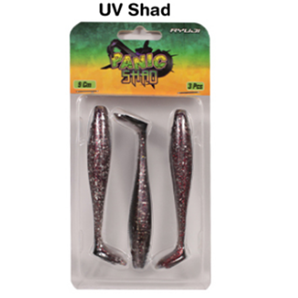 Ryuji Panic Shad 9cm 5.5gr Silikon Yem 3pcs - UV SHAD