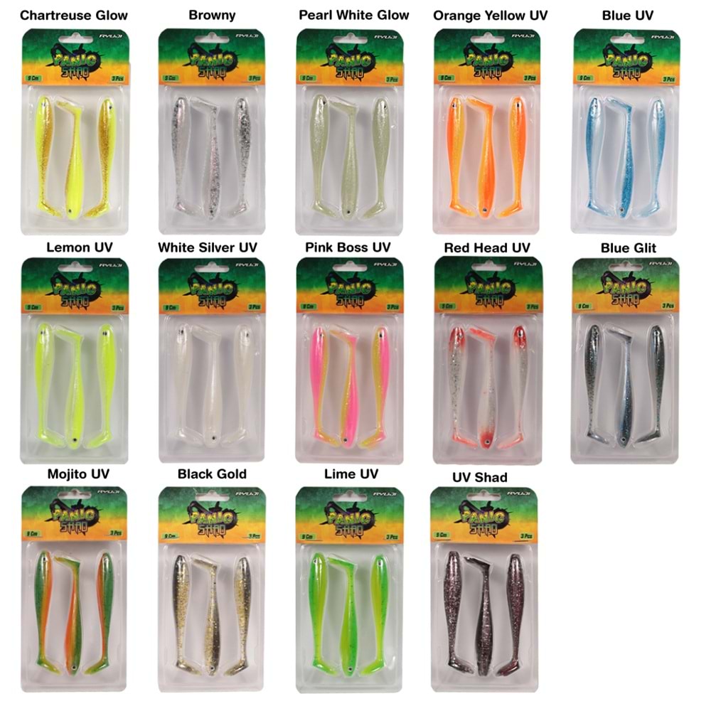 Ryuji Panic Shad 9cm 5.5gr Silikon Yem 3pcs