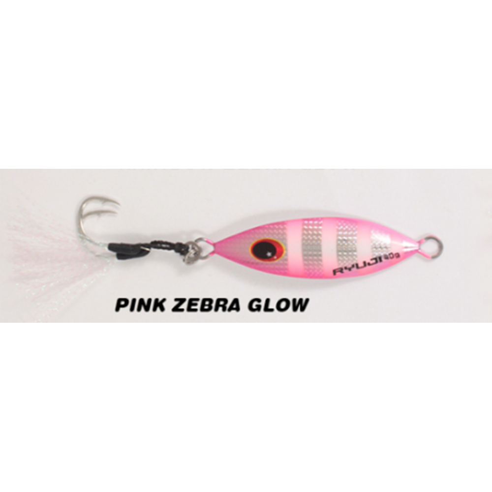 Ryuji Slow King 60gr Jig Yem - PINK ZEBRA GLOW