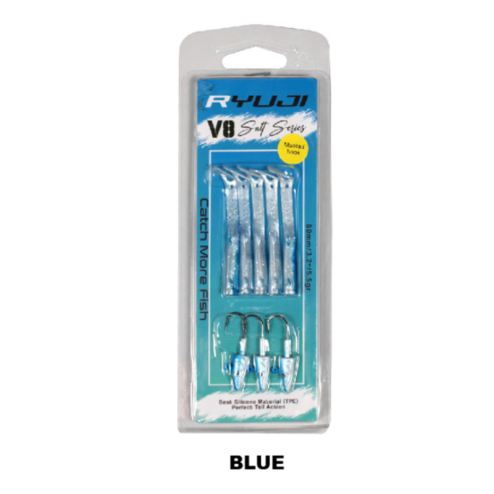 Ryuji V8 8cm 5.5gr Silikon Yem - BLUE