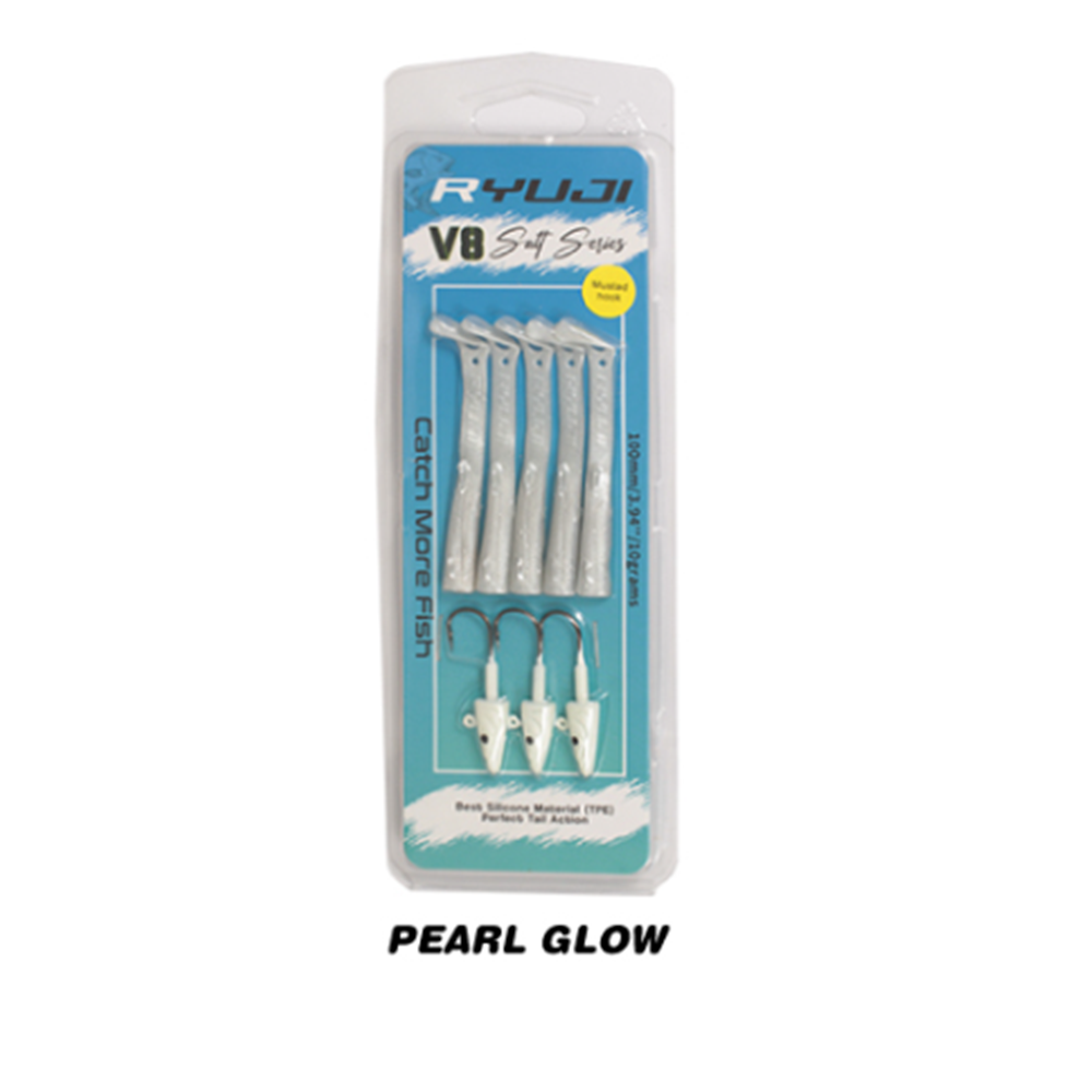 Ryuji V8 10cm 10gr Silikon Yem - PEARL GLOW