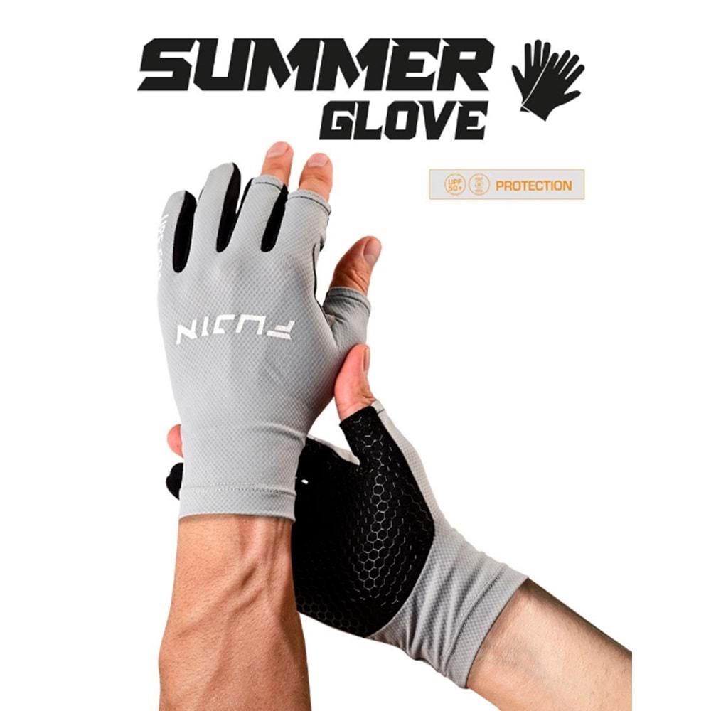 Fujin Pro Angler S24 Summer Gloves Grey
