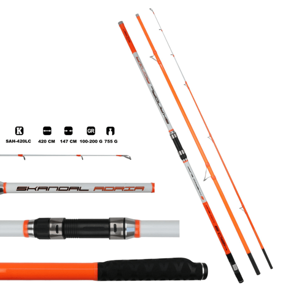 Sunset Skandal Adria Hybrid 420 LC Surf Kamışı 100-200 gr