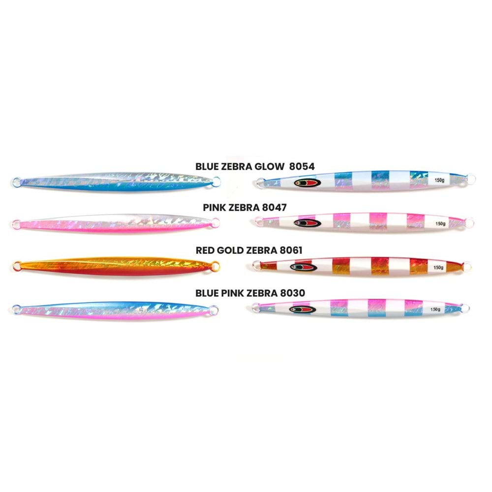 Seabor Sprint 150gr Jig Yem - RED GOLD ZEBRA 8061