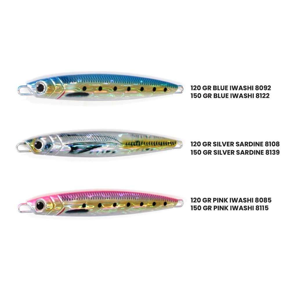 Seabor Troy 150gr Jig Yem - BLUE IWASHI 8122