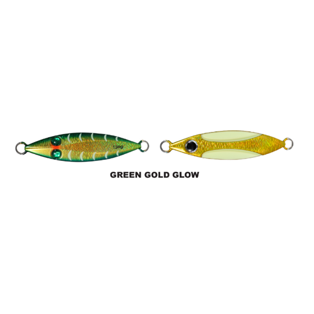 Seabor Leopard 150Gr Jig Yem - GREEN GOLD GLOW