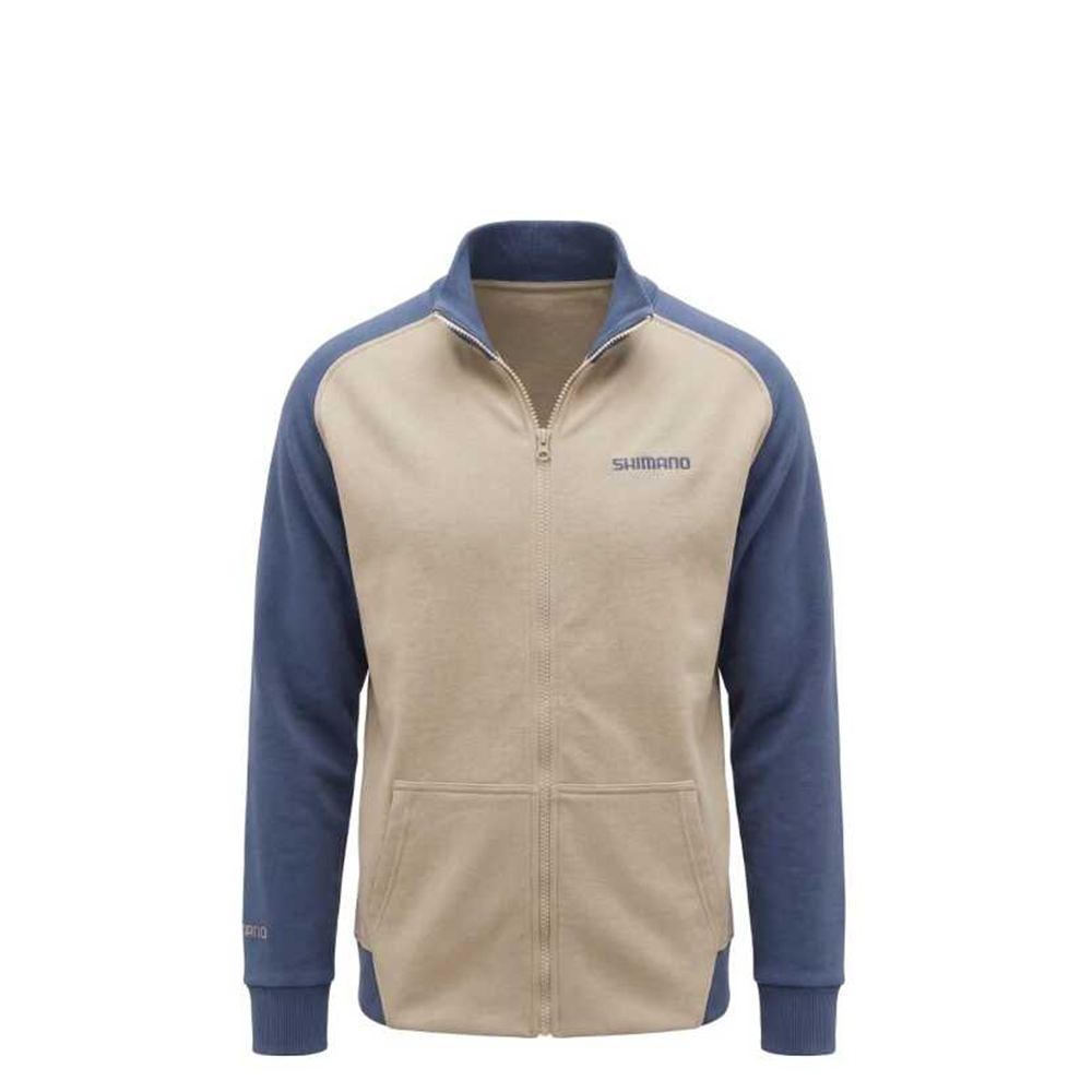 Shimano Zipper Sweatshirt 1 Beige/Indigo - L