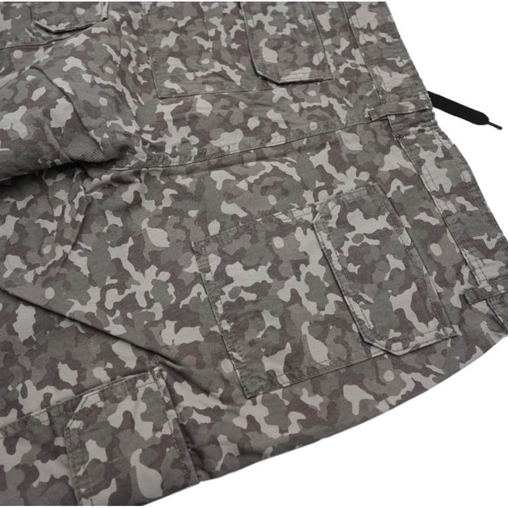 SHIMANO Cargo Shorts Grey Camo - M