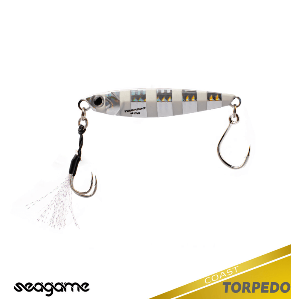 Seagame Torpedo Coast 40G Jig Yem - 001 ZEBRA GLOW
