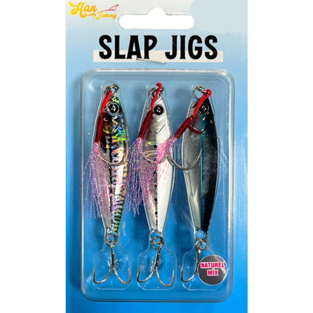 Hanfish Slap Jigs Naturel Mix 10 gr