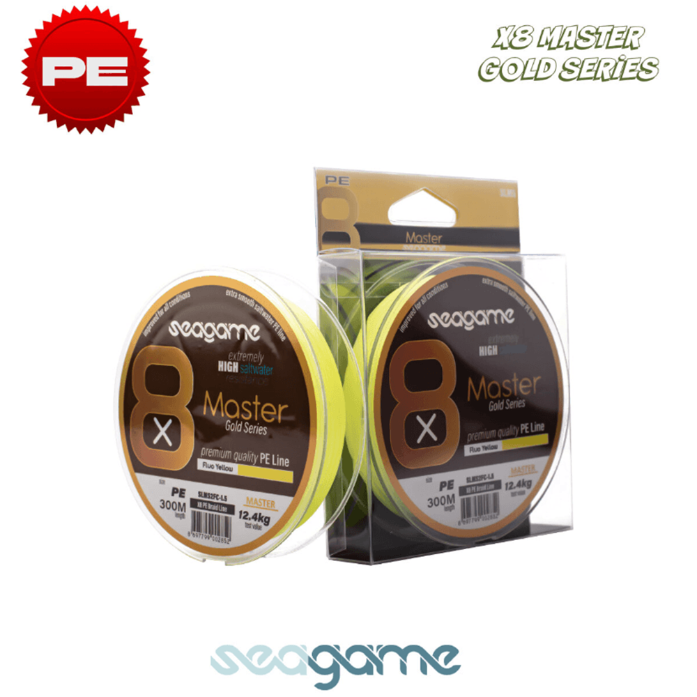 Seagame Master 8x 300m Fluo Yellow İp Misina - 0.6PE 0.12MM