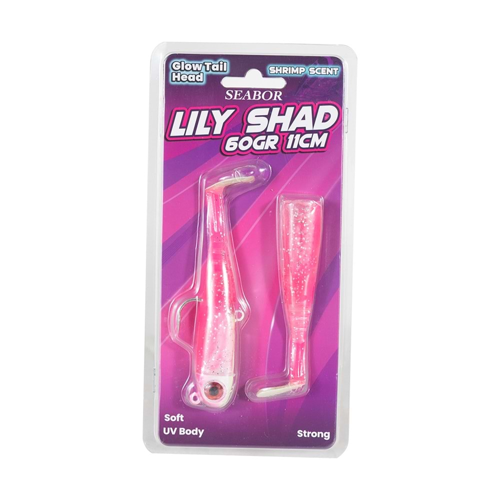 Seabor Lily Shad 60gr 2+1 Silikon Yem - CANDY UV