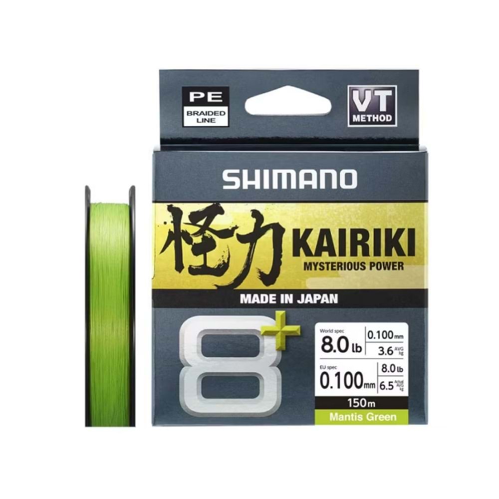 Shimano Kairiki 8+ 150m Mantis Green Misina