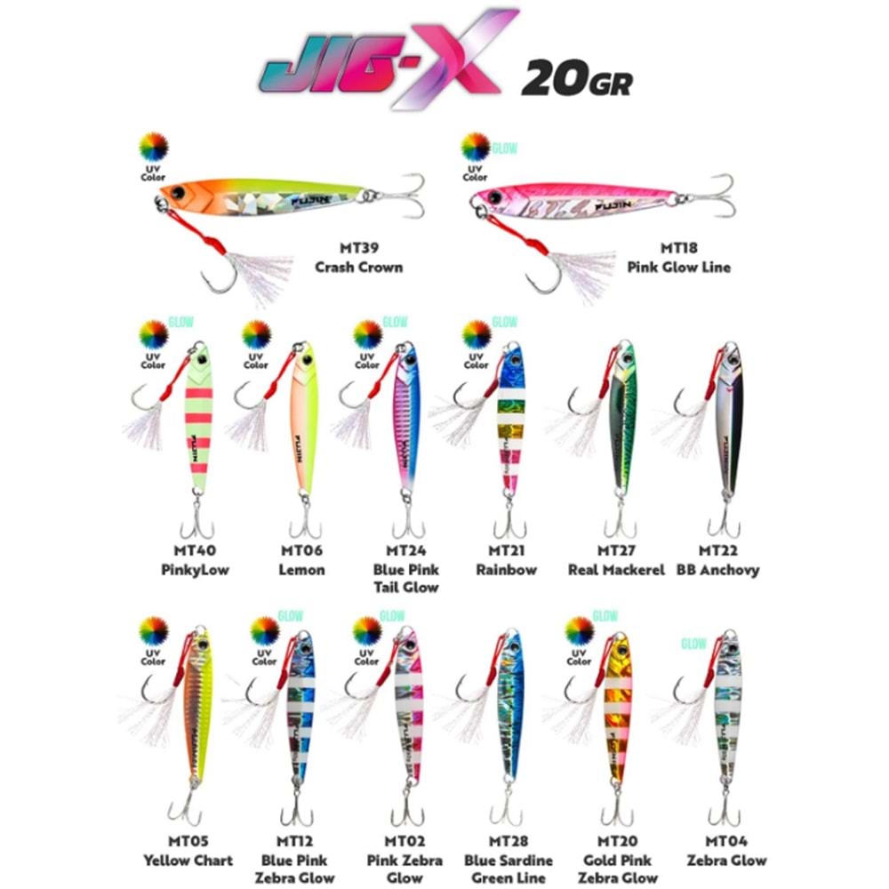 Fujin Jig-X 20gr Light Jigging Jig Yem