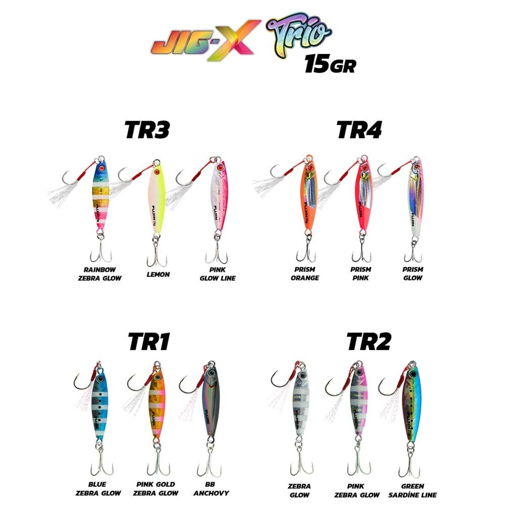 Fujin Jig-X Trio 3lü Micro Jig 15gr