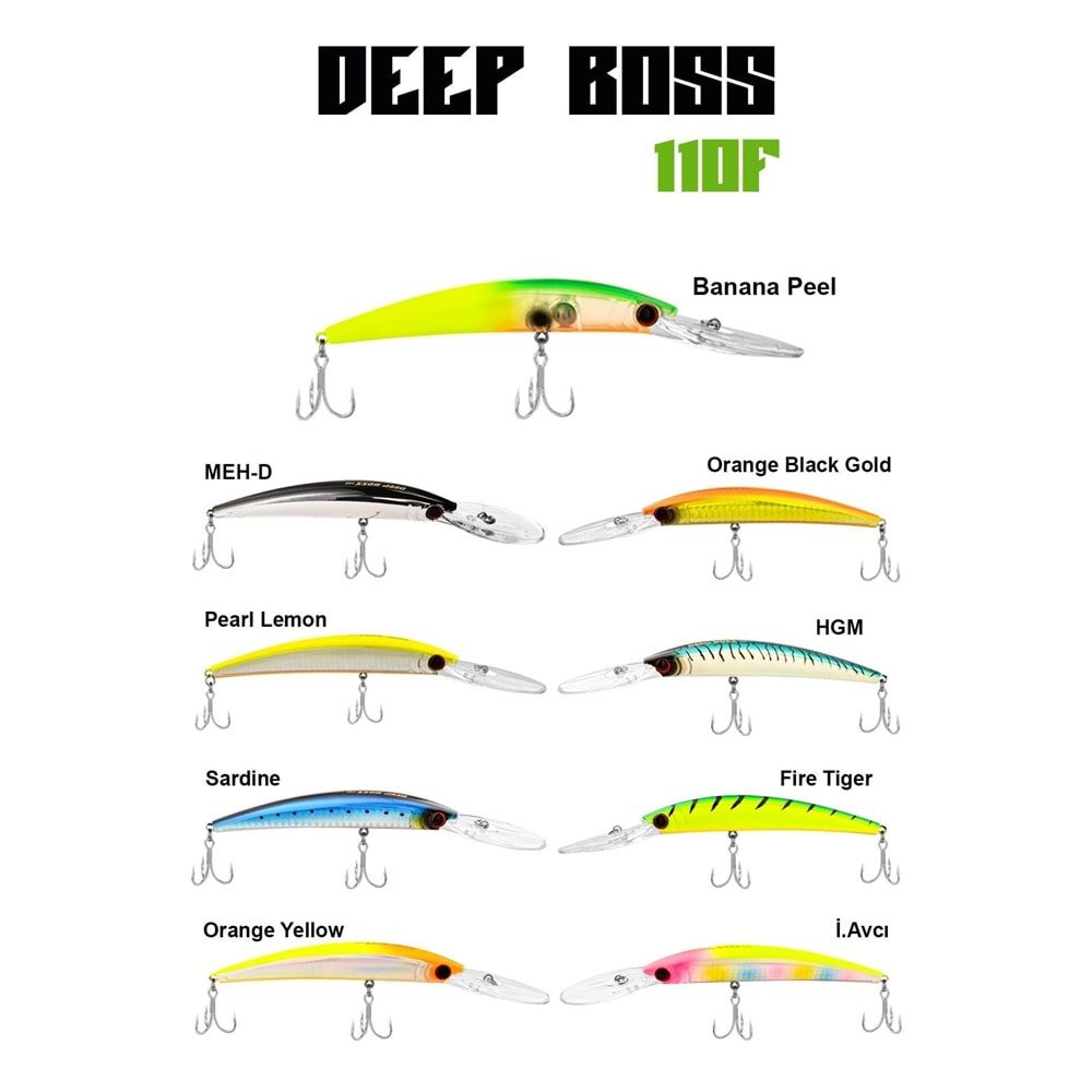 Fujin DeepBoss 110F 16gr Maket Balık - 238 BANANA PEEL