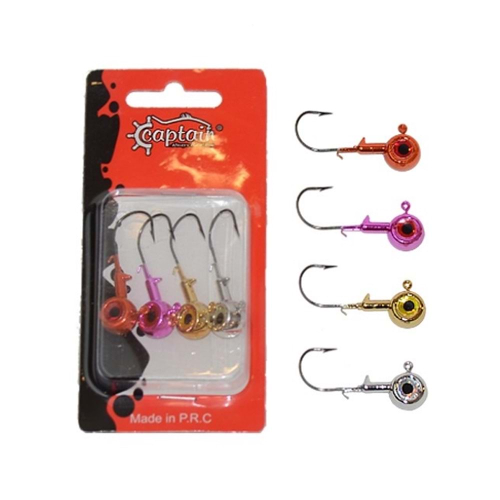 Captain 6415 Jig Head Angel Kiss 4'lü Set 3D Melek Gözlü Jig Head 7 gr