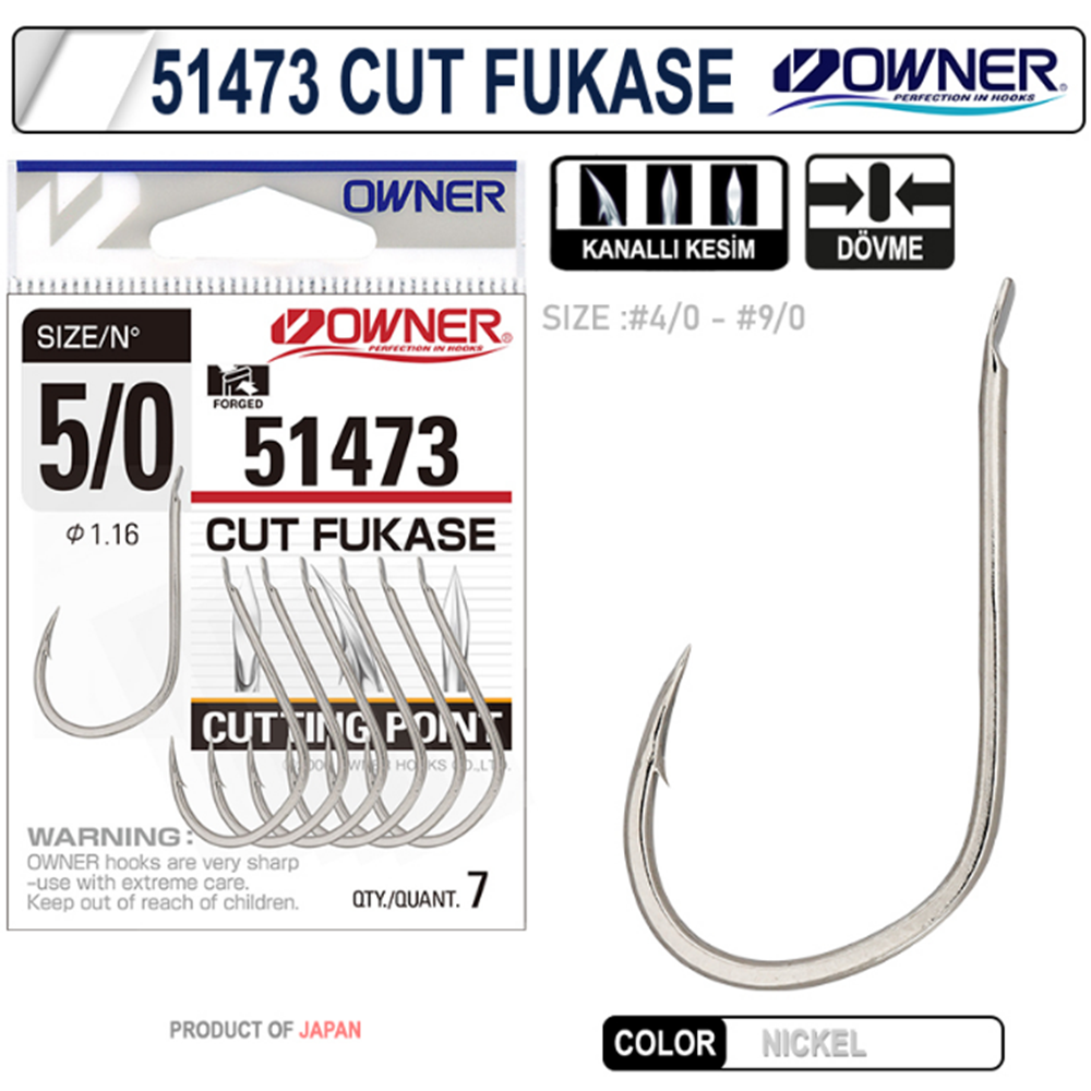 Owner 51473 Cut Fukase Olta İğnesi - 4/0