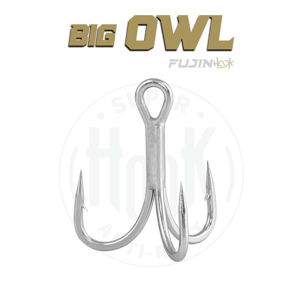 Fujin Big OWL Süper Anti-Rust Üçlü Kanca - 1/0