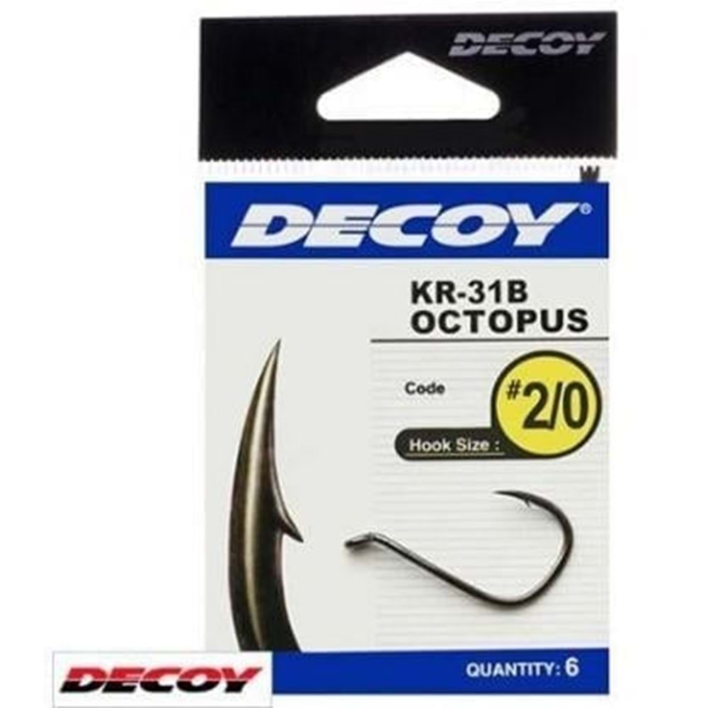 Decoy KR-31B Octopus Black Nickel Olta İğnesi - 5/0