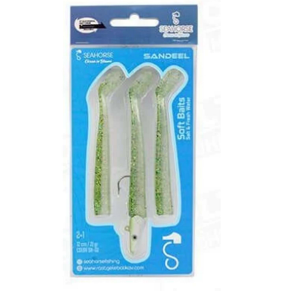 Sea Horse Sandeel Soft Baits 12cm 21gr(2+1) Silikon Yem - 2 GREEN MACKEREL