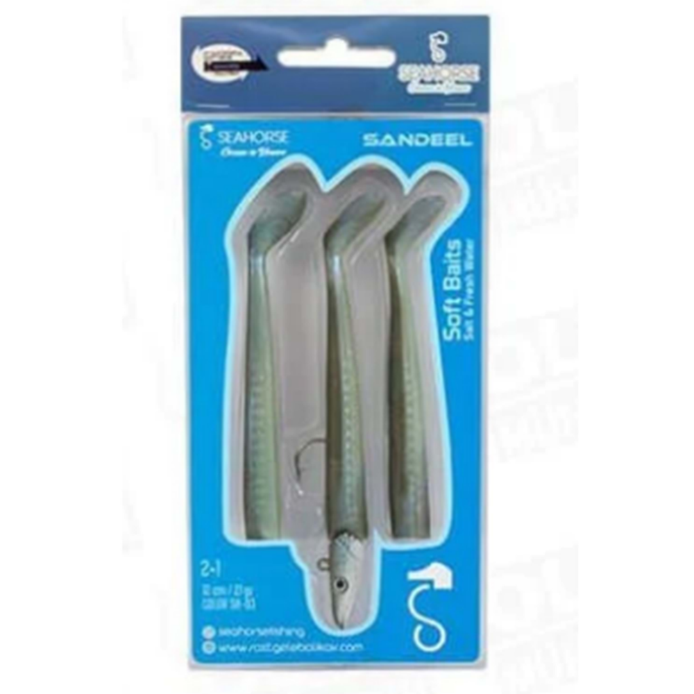 Sea Horse Sandeel Soft Baits 12cm 21gr(2+1) Silikon Yem - 3 SILVER PEARLY