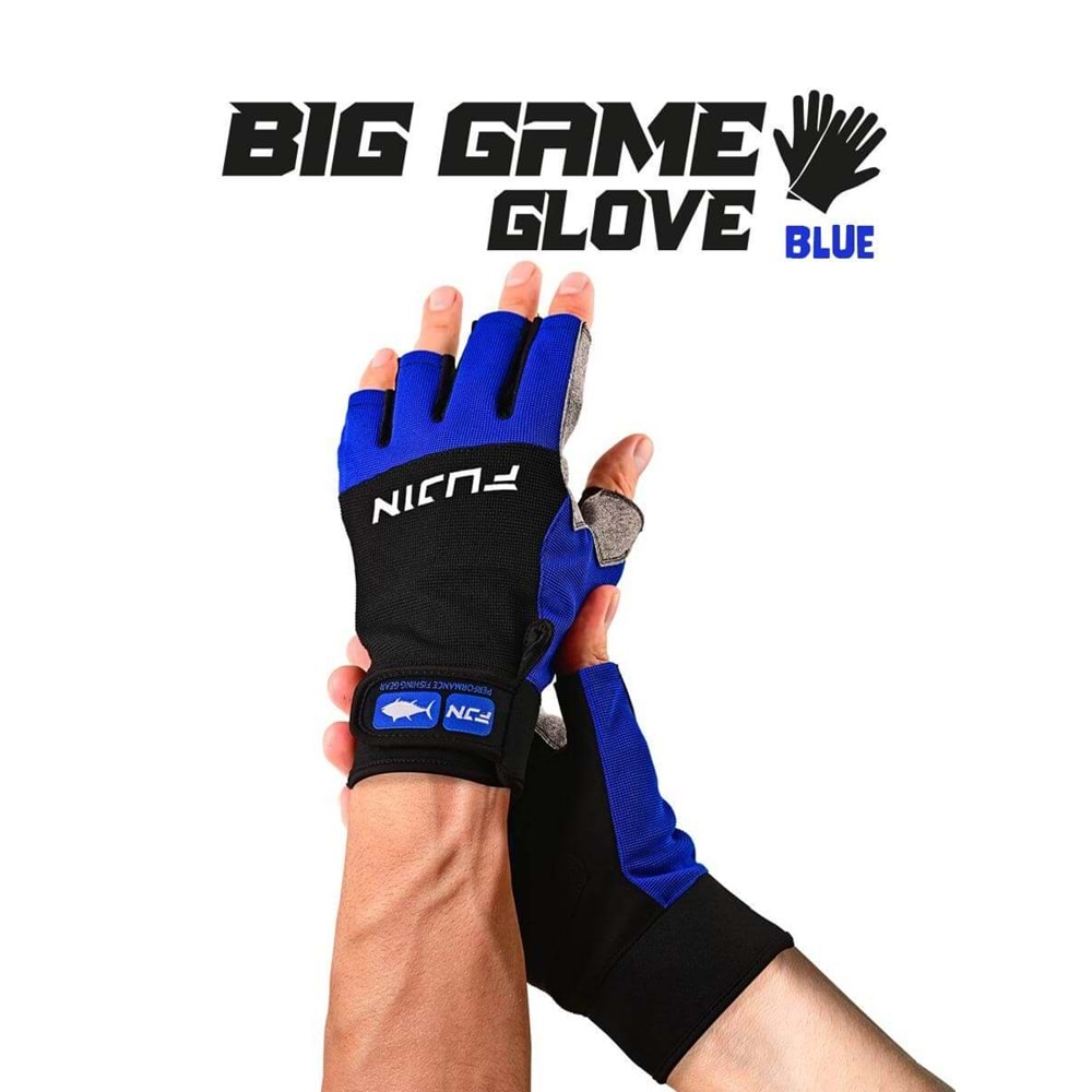 Fujin Pro Angler S24 Big Game Gloves Blue Eldiven - M/L