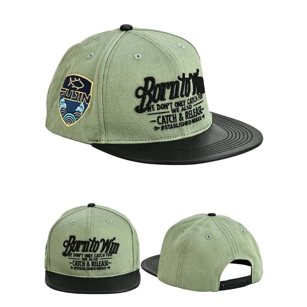 Fujin BTW Leather Visor Şapka Light Green