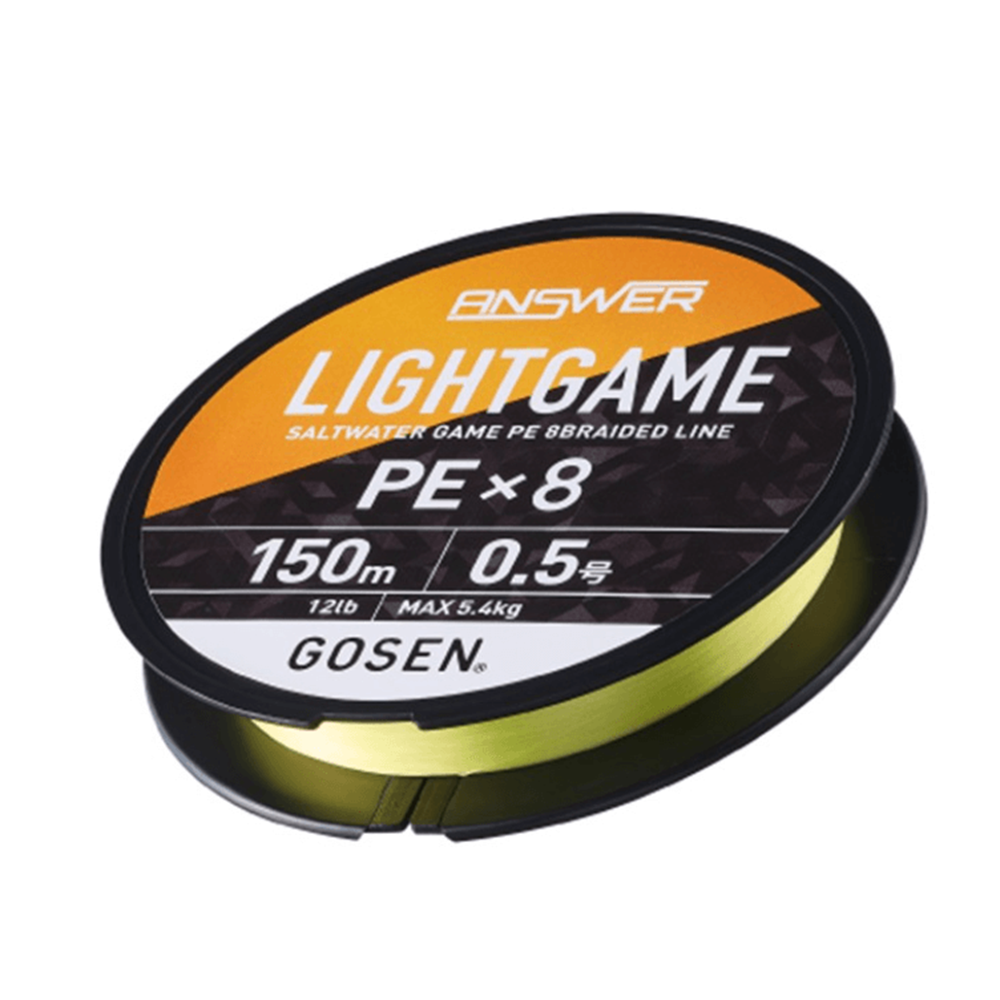 Gosen Answer Light Game PE8 Örgü LRF İpi 150mt Coctail Yellow - 0.5PE