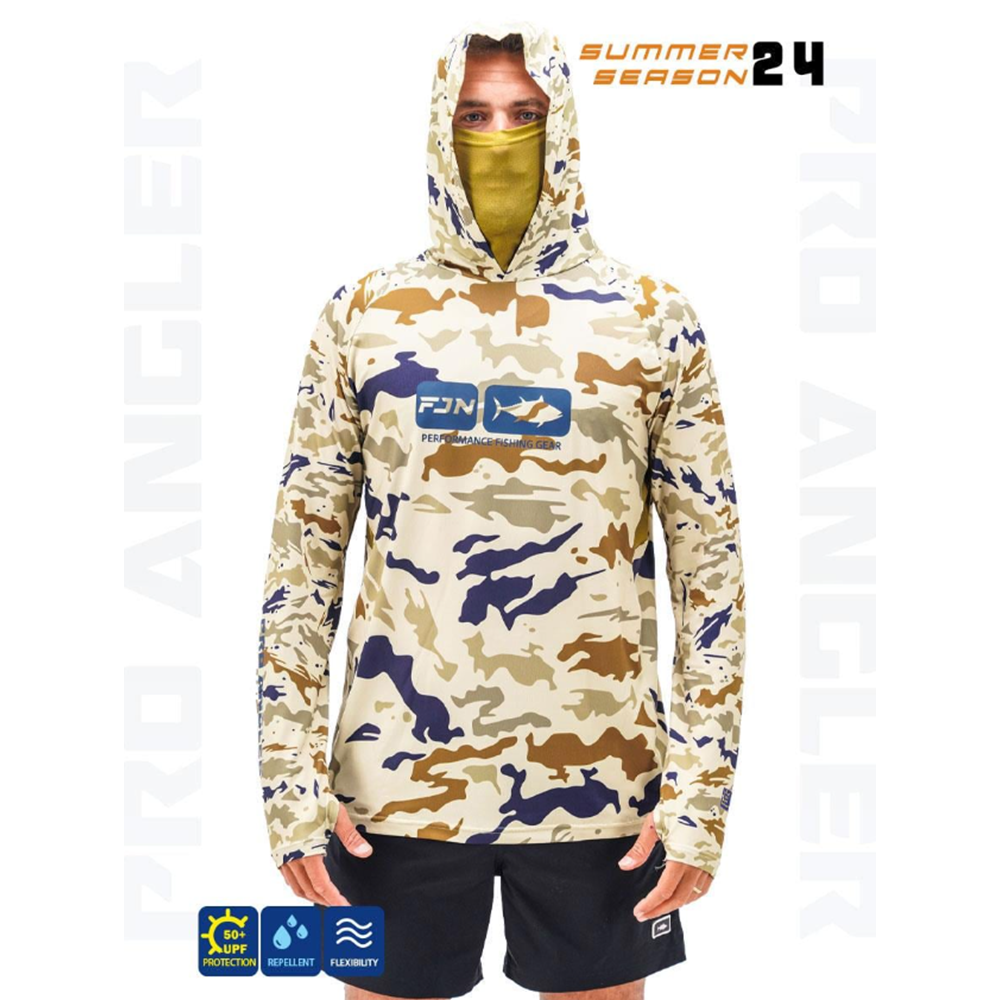 Fujin Pro Angler S24 Buff&Hoodie Natural Camo - L