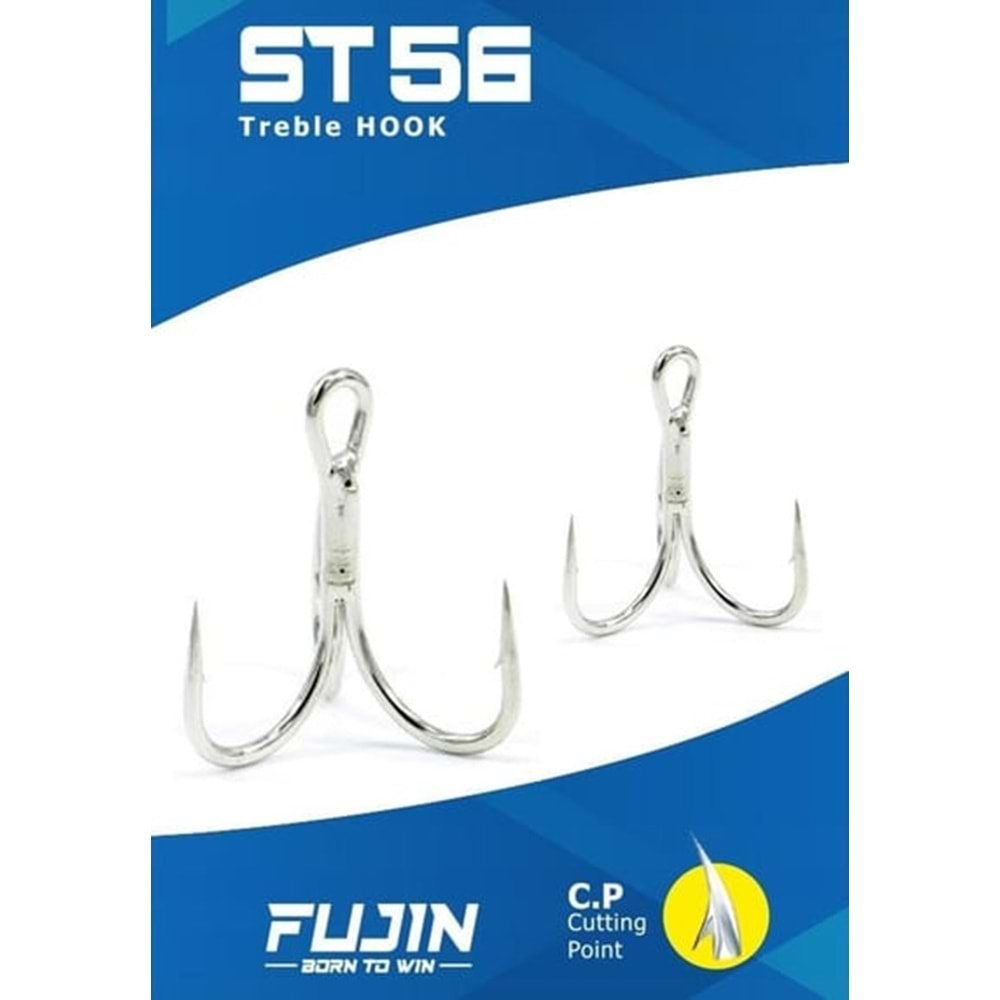 Fujin ST56 Üçlü Maket Balık İğnesi Nickel - 6