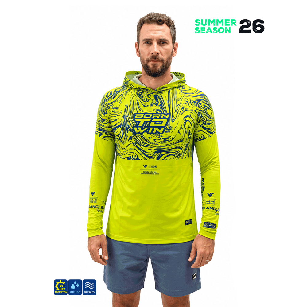 Fujin Pro Angler S26 Hooded Izohips Green Blue - 3XL