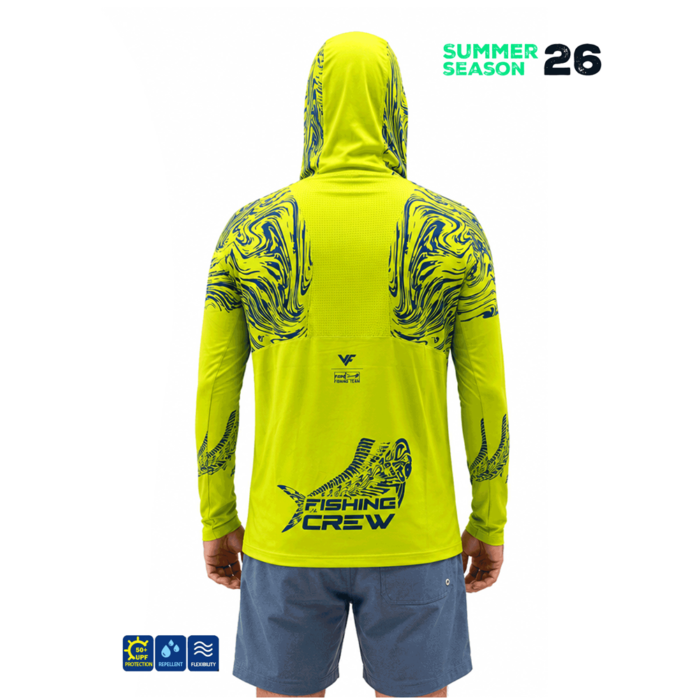 Fujin Pro Angler S26 Hooded Izohips Green Blue - 3XL