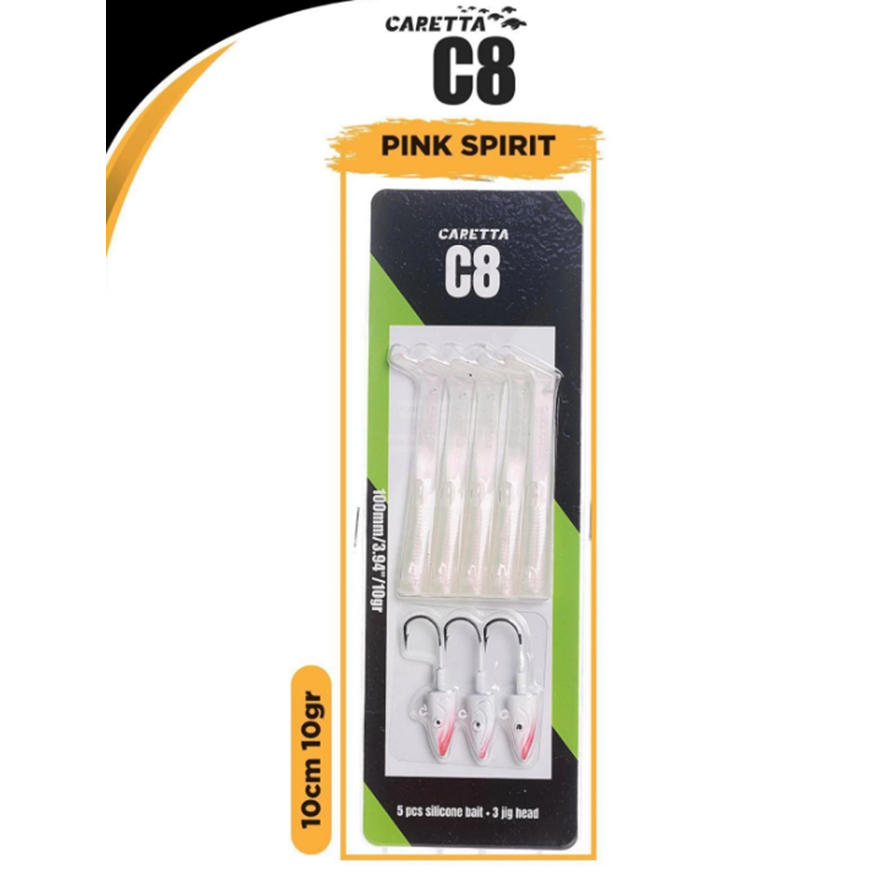 Caretta C8 10cm 10gr Silikon Yemler - PINK SPIRIT