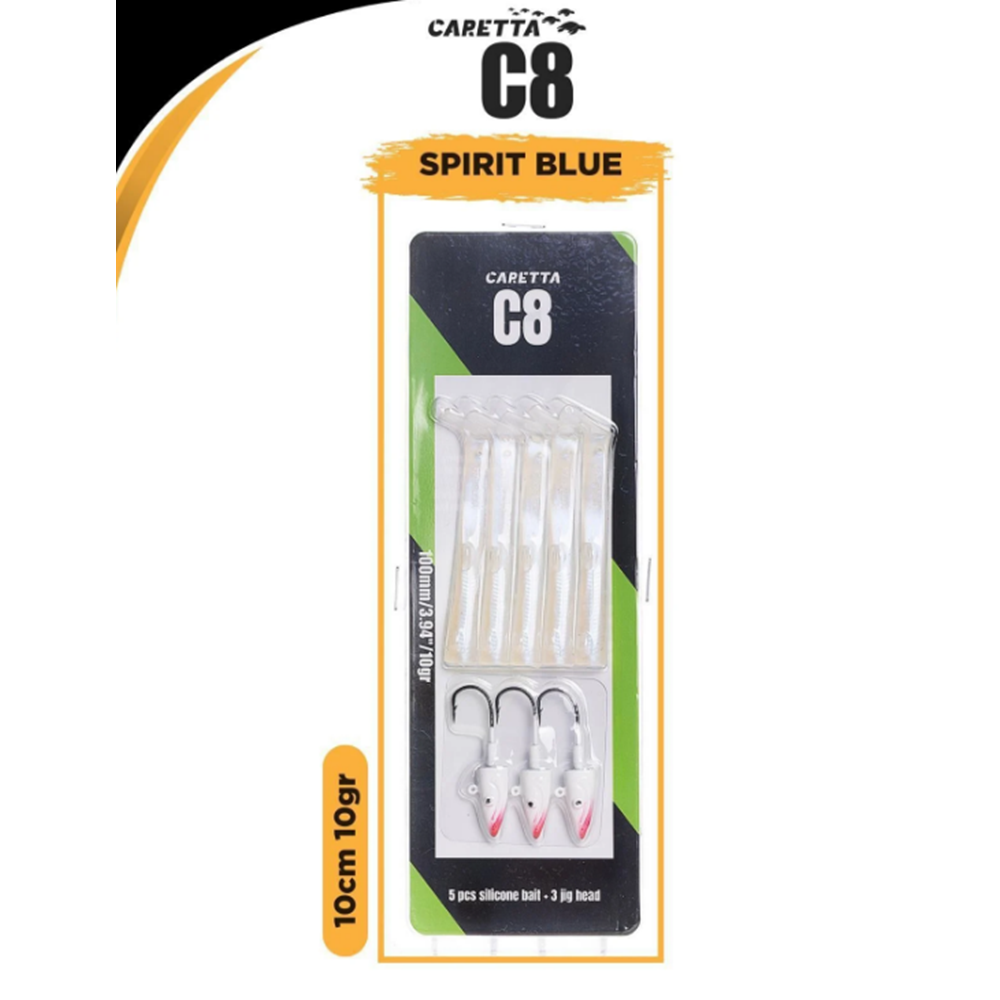 Caretta C8 10cm 10gr Silikon Yemler - SPRIT BLUE