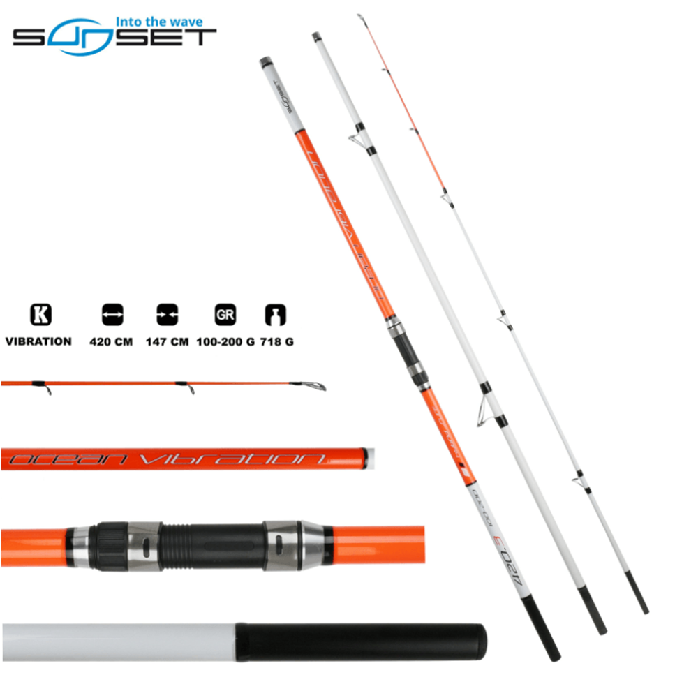 Sunset Ocean Vibration Hybrid LC 420 Cm 100-200gr Surf Kamışı